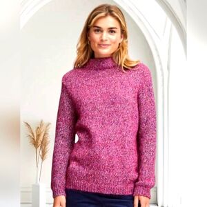 XL💖Fransa Mock Neck Knit Very Berry Sweater Pullover